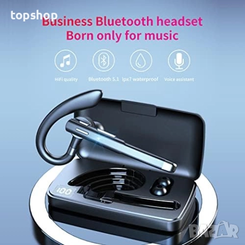 Нови JUNJIEUNVO YYK-520 Bluetooth слушалки с 500 часа време на готовност, LED калъф за зареждане..., снимка 6 - Калъфи, кейсове - 52397443