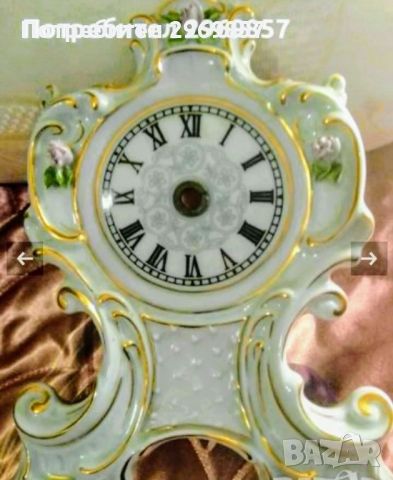 Порцеланов часовник без механизъм, снимка 1 - Декорация за дома - 36679422