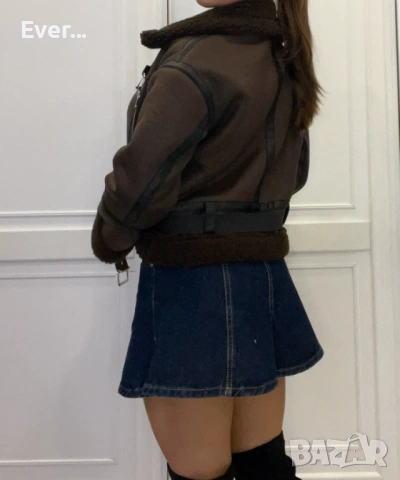 Дамско зимно яке в цвят шоколад с безплатна доставка, снимка 4 - Якета - 52722060