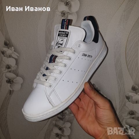 маратонки adidas Stan Smith 'White Black' номер 41,5-42, снимка 7 - Маратонки - 45734522