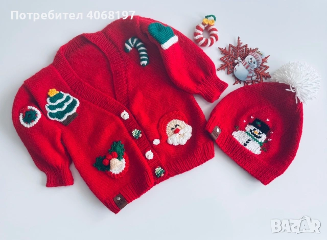 Ръчно плетена фланела, снимка 17 - Бебешки блузки - 46850868