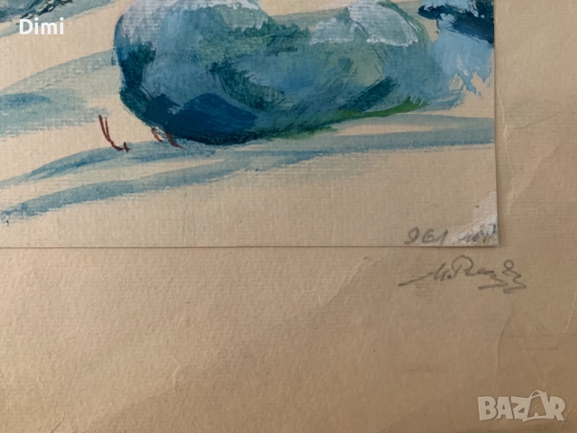 МАРИЯ РАЙКОВА акварел/ пейзаж , снимка 3 - Картини - 52802246
