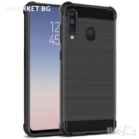 Samsung Galaxy A60 Удароустойчив IMAK Vega Carbon Fiber Калъф и Протектор, снимка 1 - Калъфи, кейсове - 48391504