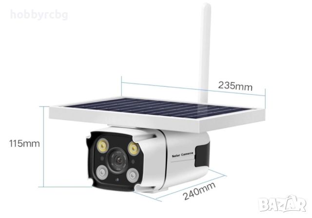 Соларна 4G HD камера за видеонаблюдение със слот за 4G SIM и карта памет, снимка 5 - HD камери - 46393918