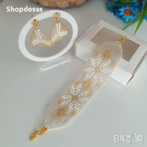 Комплект гривна и обеци 