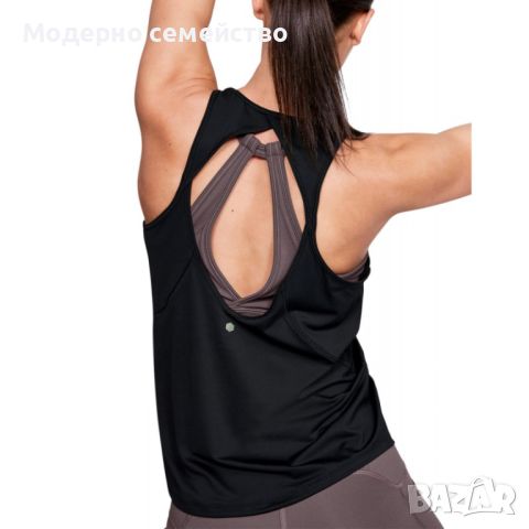 Дамски спортен потник under armour rush tanktop black, снимка 2 - Потници - 46664091