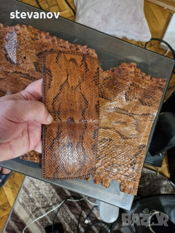 портфейл от змия питон , снимка 3 - Портфейли, портмонета - 53268019