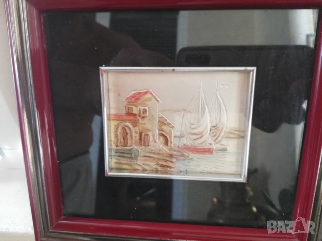 малка сребърна картина от Италия , снимка 2 - Картини - 52714835