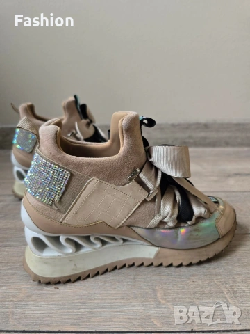 Дамски маратонки \ сникърси на платформа с панделка., снимка 8 - Маратонки - 53093874