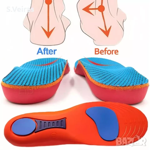 Комфортни стелки за Обувки с вътрешна опора от силикон и полиуретанова пяна, снимка 2 - Други - 50971594