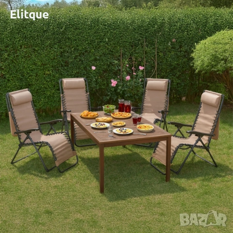 Сгъваем градински шезлонг с нулева гравитация и сенник – комфорт за пълна релаксация, снимка 2 - Градински мебели, декорация  - 53051090