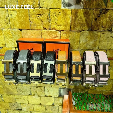 Hermes ⚜️ Естествена Кожа с Кутия, снимка 3 - Колани - 53374192