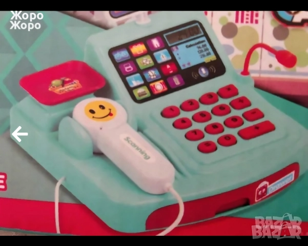Детски електрически касов апарат с звук и светлина зелен в кутия 20039, снимка 2 - Образователни игри - 51715608