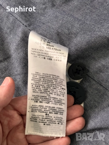 Levis мъжко вълнено Navy Blue палто, снимка 4 - Якета - 52909890