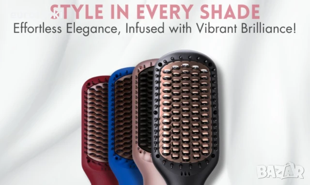 MEGAWISE KL-1025 керамична йонна четка 2-в-1 за изправяне и разплитане на коса с регулируема темпера, снимка 3 - Маши за коса - 50978908