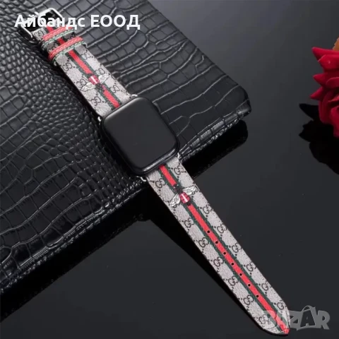 Каишкa от ЕКО кожа Gucci за Apple Watch ULTRA/SE/11/10/9/8/7/6/5, снимка 1