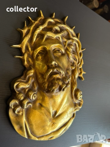 Стенен барелеф / пано с образа на Исус Христос. №7911, снимка 2 - Антикварни и старинни предмети - 53678709