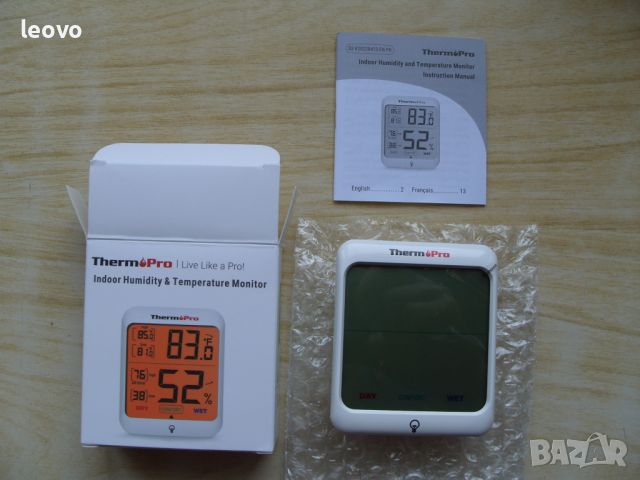 Високоточен дигитален термометър с хигрометър - ThermoPro TP53, снимка 2 - Други стоки за дома - 45209219