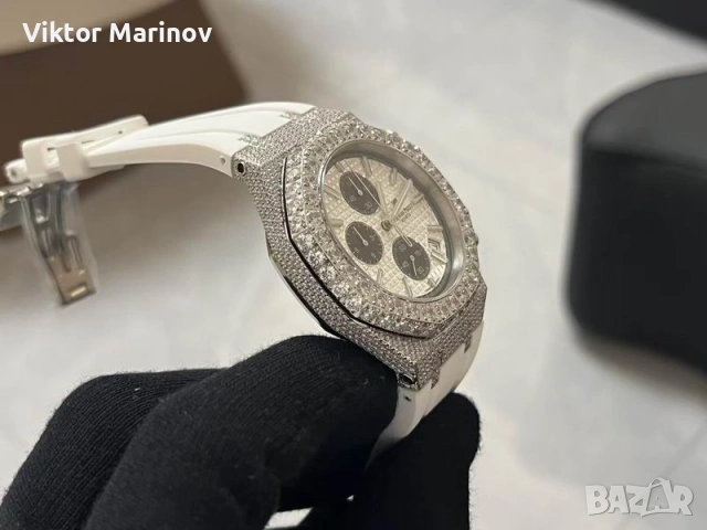 Audemars Piguet Royal Oak Chronograph – Висок клас реплика, Quartz, Диамантен безел, снимка 3 - Луксозни - 53489227
