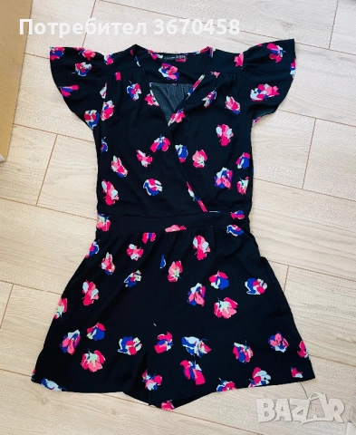 Дамски размер Л ХЛ модерен къс тънък гащеризон, снимка 7 - Гащеризони - 51755302