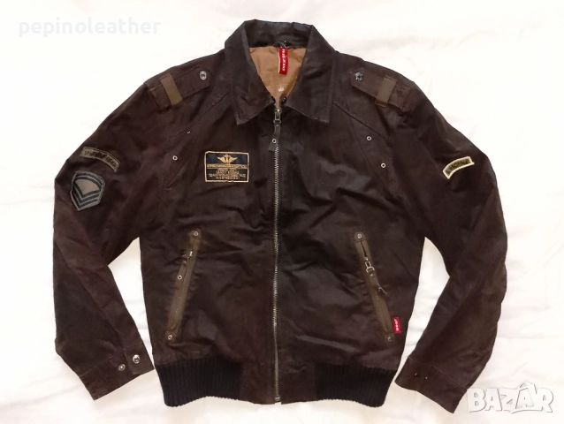 Американско пилотско кожено яке тип МA-1, размер М-L, снимка 3 - Якета - 52794140