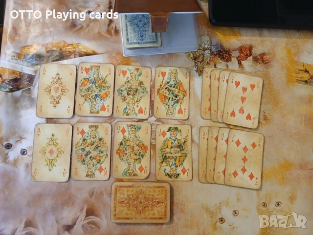 Стари карти за игра ROKOKO 160, немски оригинал COEUR DDR, снимка 7 - Карти за игра - 51160903