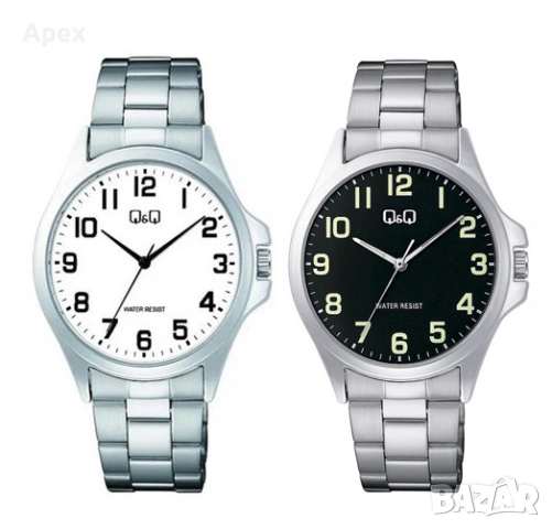 Качествен Мъжки Часовник Q&Q Японски механизъм MIYOTA. Мъжки Часовници QQ Стоманена верижка, снимка 2 - Мъжки - 54072499