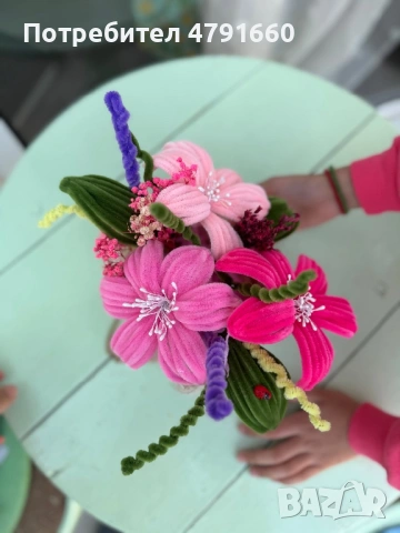 Ръчно изработен букет за всеки повод, снимка 10 - Изкуствени цветя - 54140239