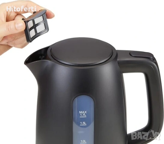 Кана Amazon Basics 1.7 л, 2200 W, без BPA с 360, снимка 3 - Кани - 53786829