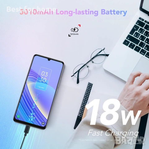 TCL 40 SE 256 GB - Смартфон 6.75h - ТЪМНО СИВ, снимка 5 - Телефони с две сим карти - 53843312