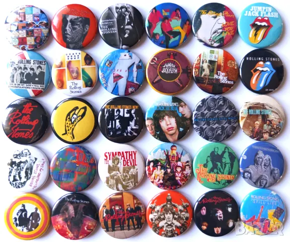 Значки на Rolling Stones,  сет 4