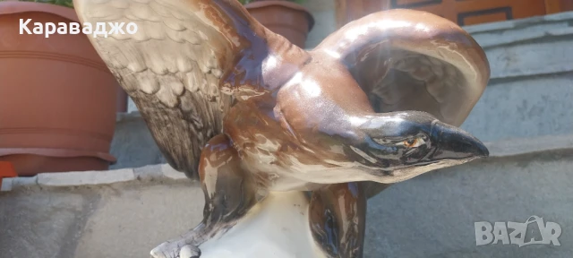 Голям Порцеланов Орел, снимка 9 - Статуетки - 50527604