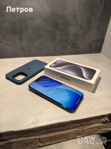 КАТО ЧИСТО НОВ Iphone 15 Pro 256 GB + подаръци, снимка 11 - Apple iPhone - 53417336