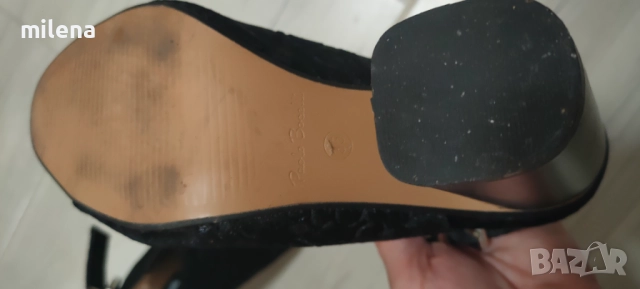 Черни сандали на ток, снимка 3 - Сандали - 51672685