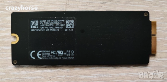 SSD Samsung 32GB MZ-KNZ0320/0A6 за iMac A1419, снимка 2 - Твърди дискове - 53435052