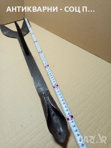 Стар Ръчно Кован Инструмент За Подрязване На Житни Класове Снопи Сено., снимка 13 - Антикварни и старинни предмети - 51032902
