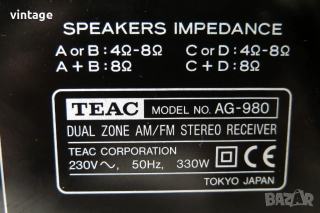 TEAC AG-980, снимка 7 - Ресийвъри, усилватели, смесителни пултове - 53635948