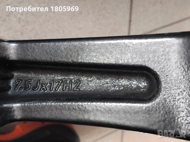 4бр. ал. джанти Mazda 6 (оригинални) 5x114,3 , 7.5 x 17 , ET50 , централен отвор 67.1мм, снимка 6 - Гуми и джанти - 53807206