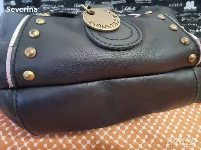 Janet&Janet оригинална,естествена кожа чанта , снимка 7 - Чанти - 53141640