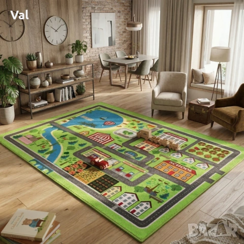 Детски килим за игра 120х160см - Различни дизайни, Противоплъзгащ и миещ се, снимка 5 - Килими - 53934245