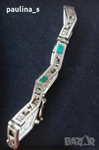 Два различни броя / Винтидж / Стара сребърна гривна / проба 925 и 950 , снимка 12 - Гривни - 34973978