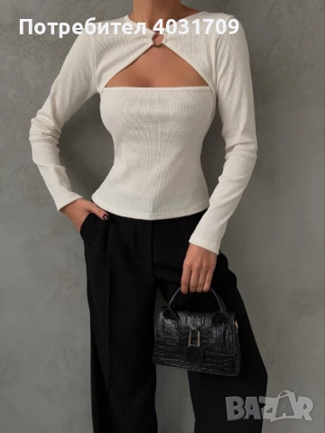 Блуза рипс, снимка 3 - Блузи с дълъг ръкав и пуловери - 52692063