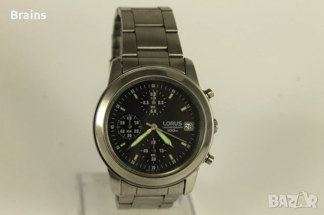 LORUS Chronograph Мъжки Кварцов Стоманен Часовник, снимка 2 - Мъжки - 52278903