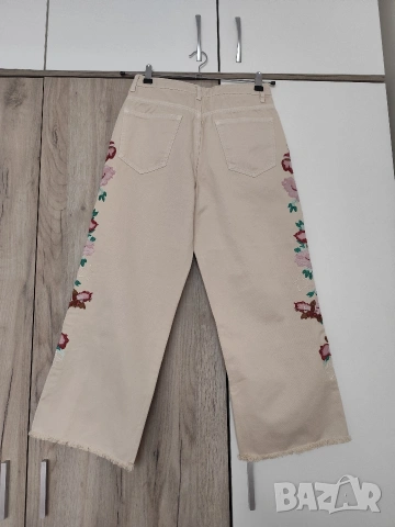 Mint Berry 38 размер дънки с бродерии , снимка 4 - Дънки - 53535269