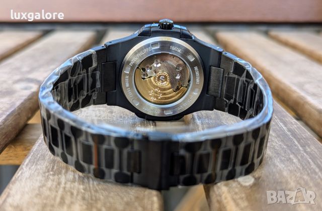 Мъжки часовник Patek Philippe Nautilus Black с автоматичен механизъм, снимка 4 - Мъжки - 46362877