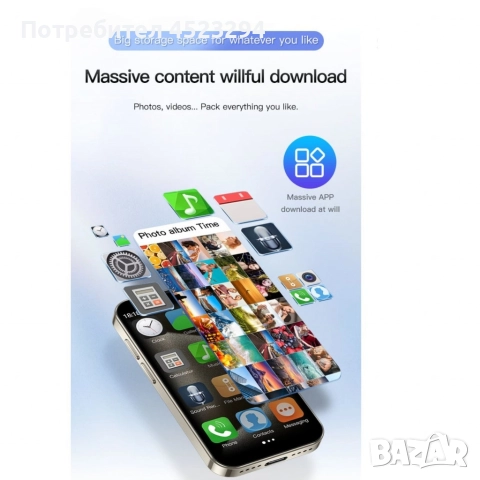 Мини смартфон, 3G WCDMA, снимка 6 - Други - 52619268