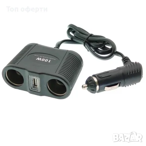 Разклонител за запалка Olesson 2-ка+USB 1645