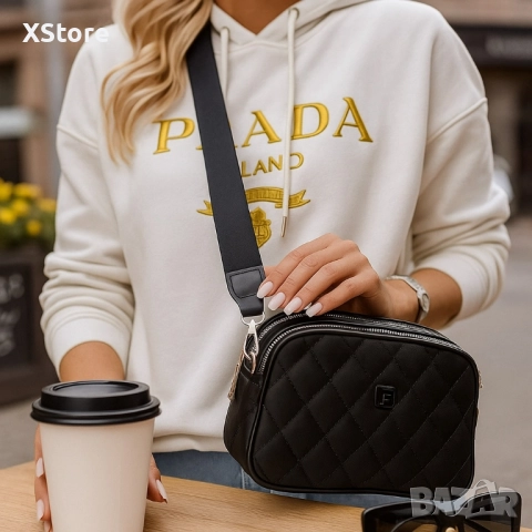 Капитонирана дамска чанта през рамо, снимка 4 - Чанти - 51636147