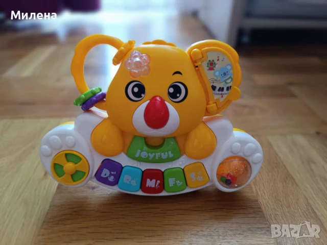 Жълто пиано със звуци и светлини 4 в 1 - Коала