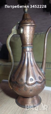 кана медна голяма за ценители височина 47см , снимка 4 - Антикварни и старинни предмети - 53902698